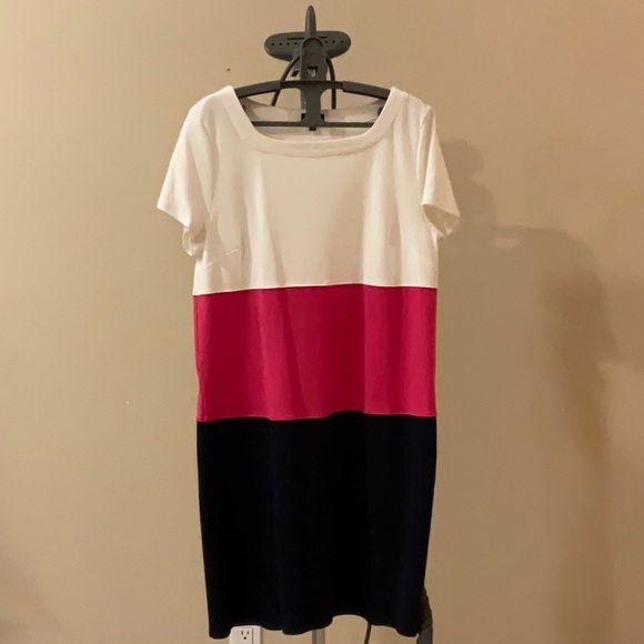 Talbots color block shift dress - Picture 1 of 5